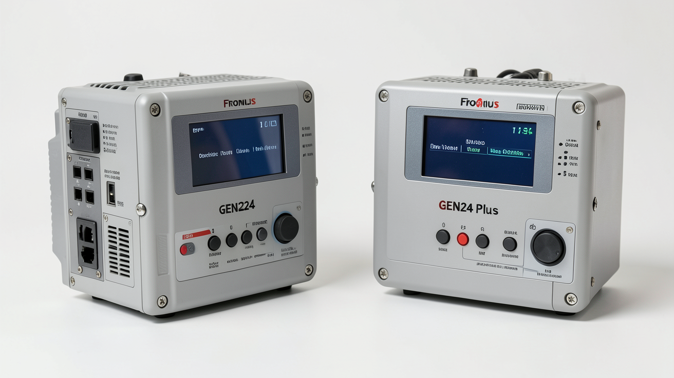 onduleur hybride Fronius GEN24 et GEN24 Plus côte à côte pour comparaison