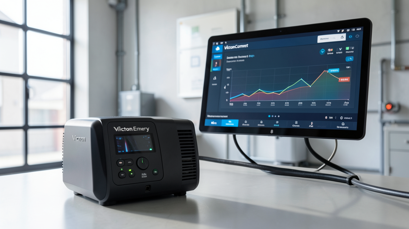 onduleur hybride Victron avec gestion intelligente via VictronConnect et ESS