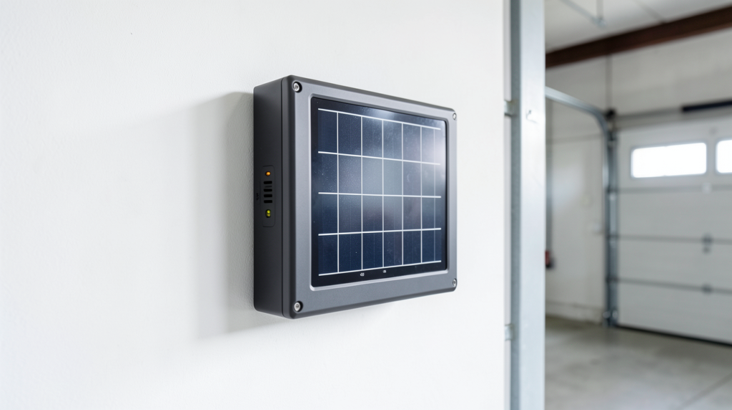 onduleur photovoltaïque installé sur un mur dans une installation solaire domestique