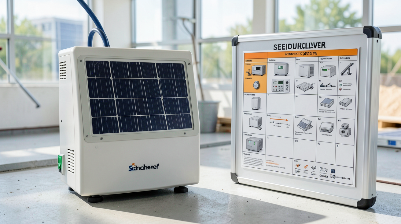 onduleur photovoltaique schneider présenté dans un guide de sélection montrant différents modèles adaptés aux projets solaires