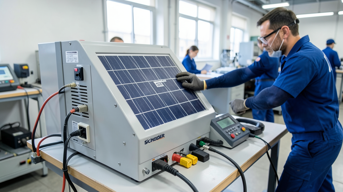 onduleur photovoltaique schneider pendant son installation
