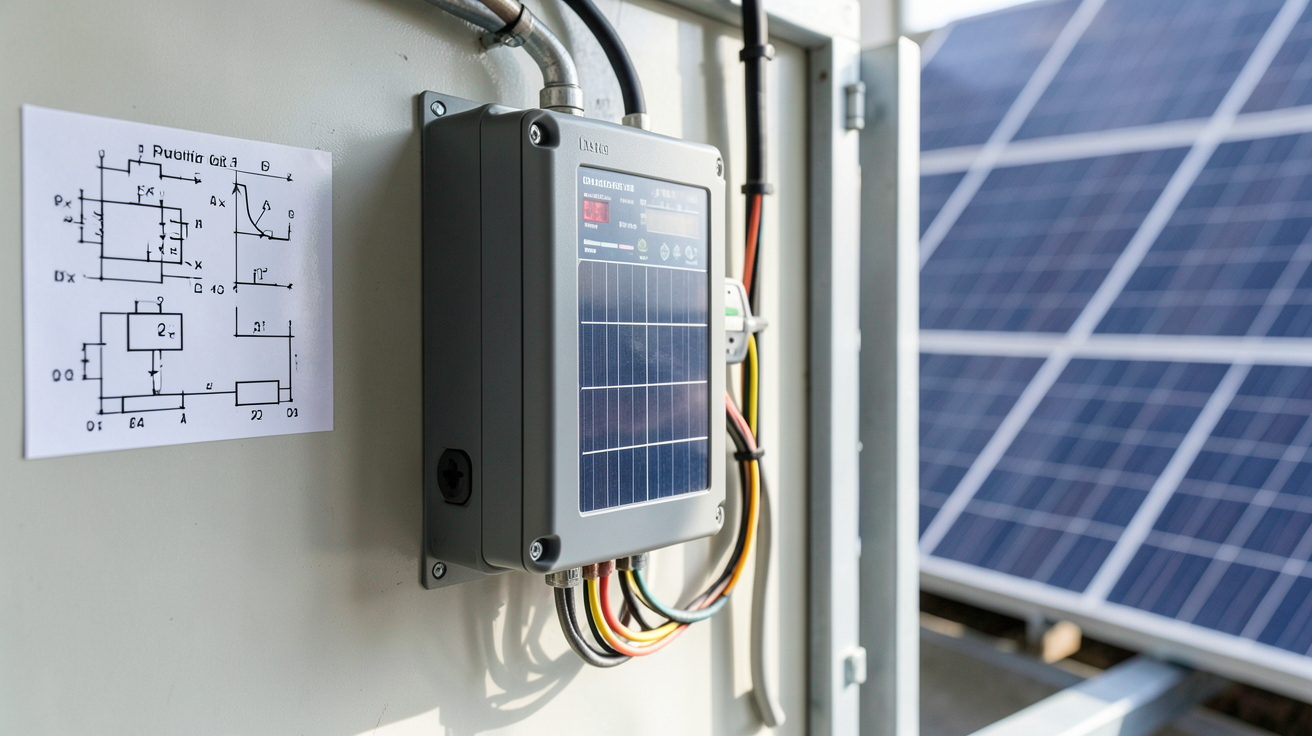 onduleur photovoltaique triphasé montrant le dimensionnement avec calculs de puissance et nombre de panneaux