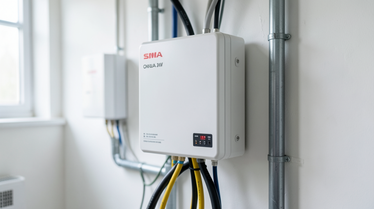 onduleur SMA 3 kW installé dans un local technique professionnel