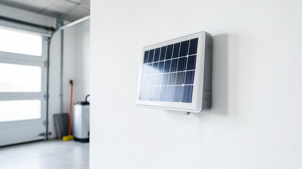 onduleur solaire autoconsommation installé sur un mur dans une maison contemporaine