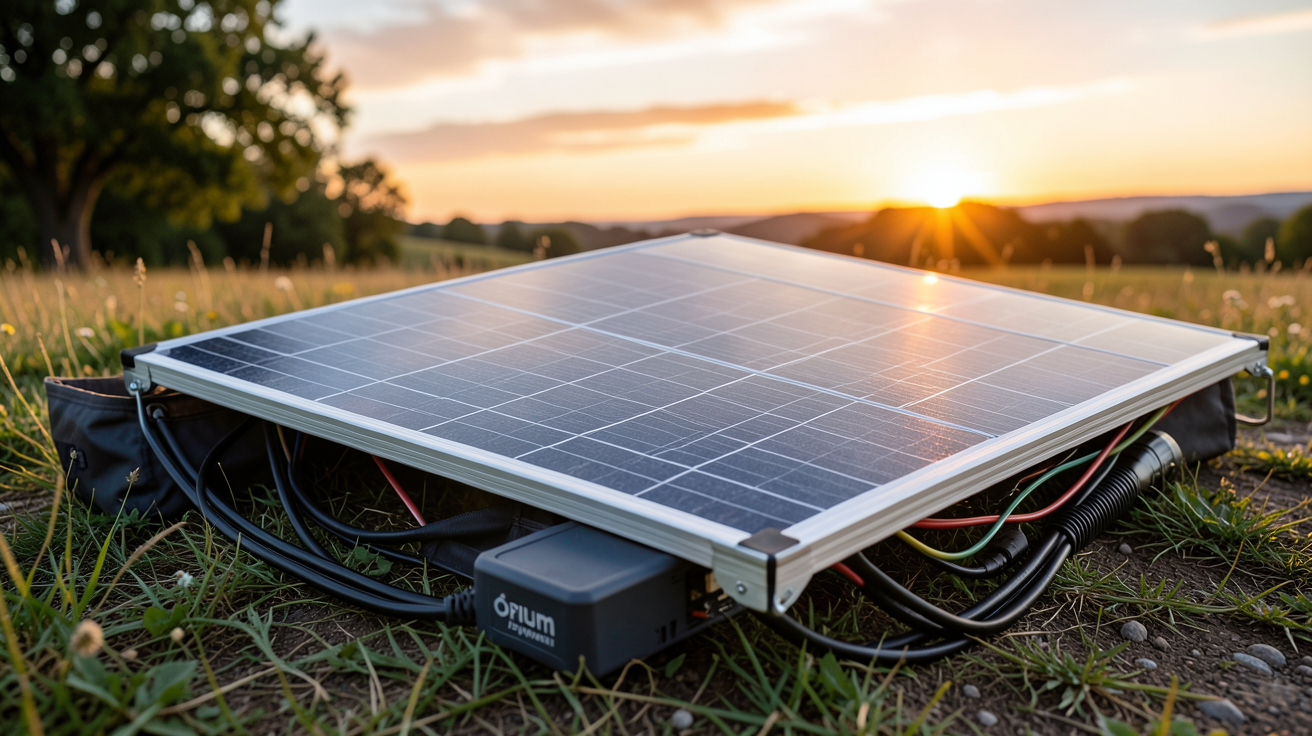 orium izywatt utilisé en camping pour recharger une batterie de van aménagé