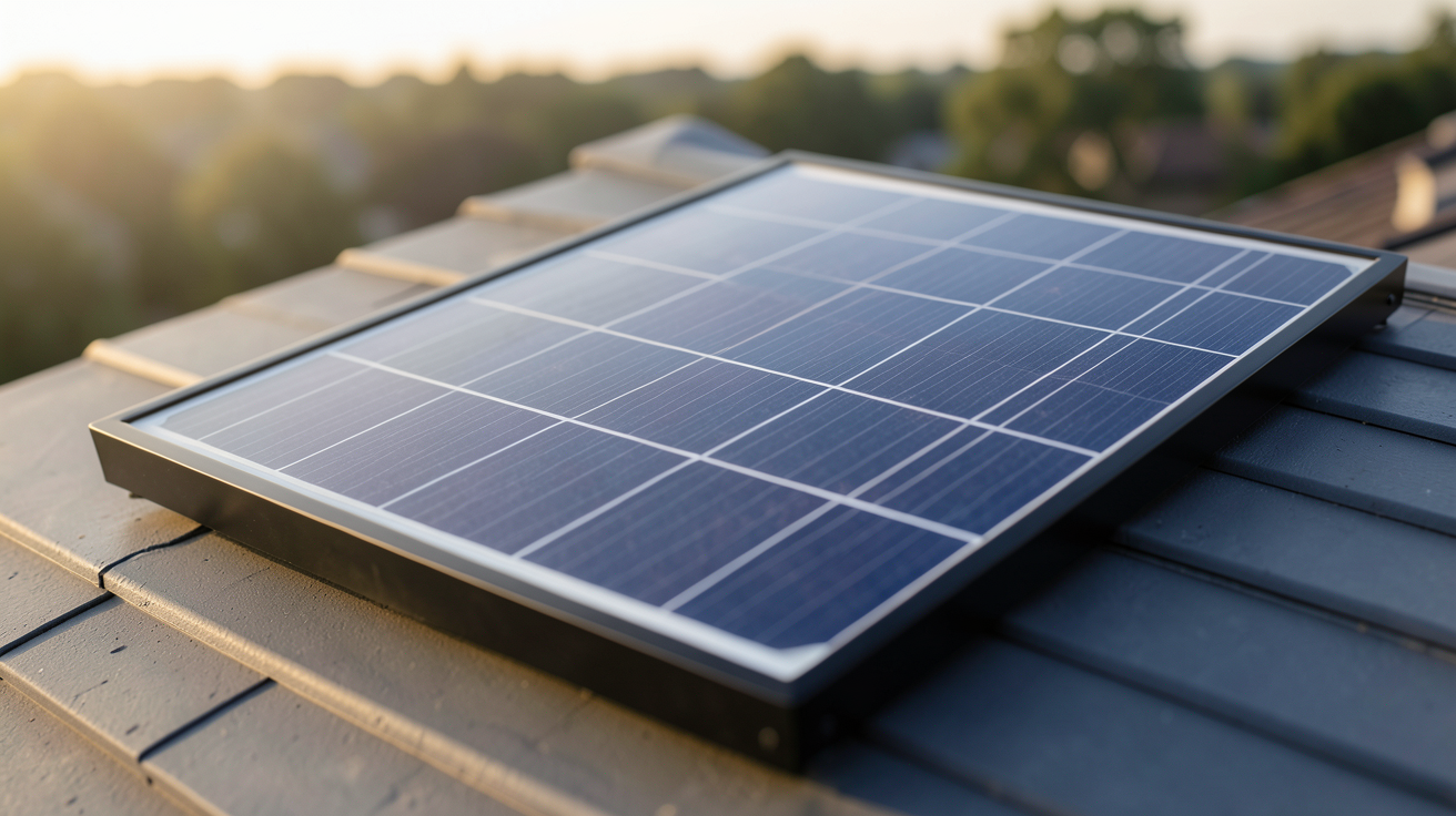 panneau 400Wc de haute qualité installé sur un toit incliné, comparatif 2024 des meilleurs panneaux solaires