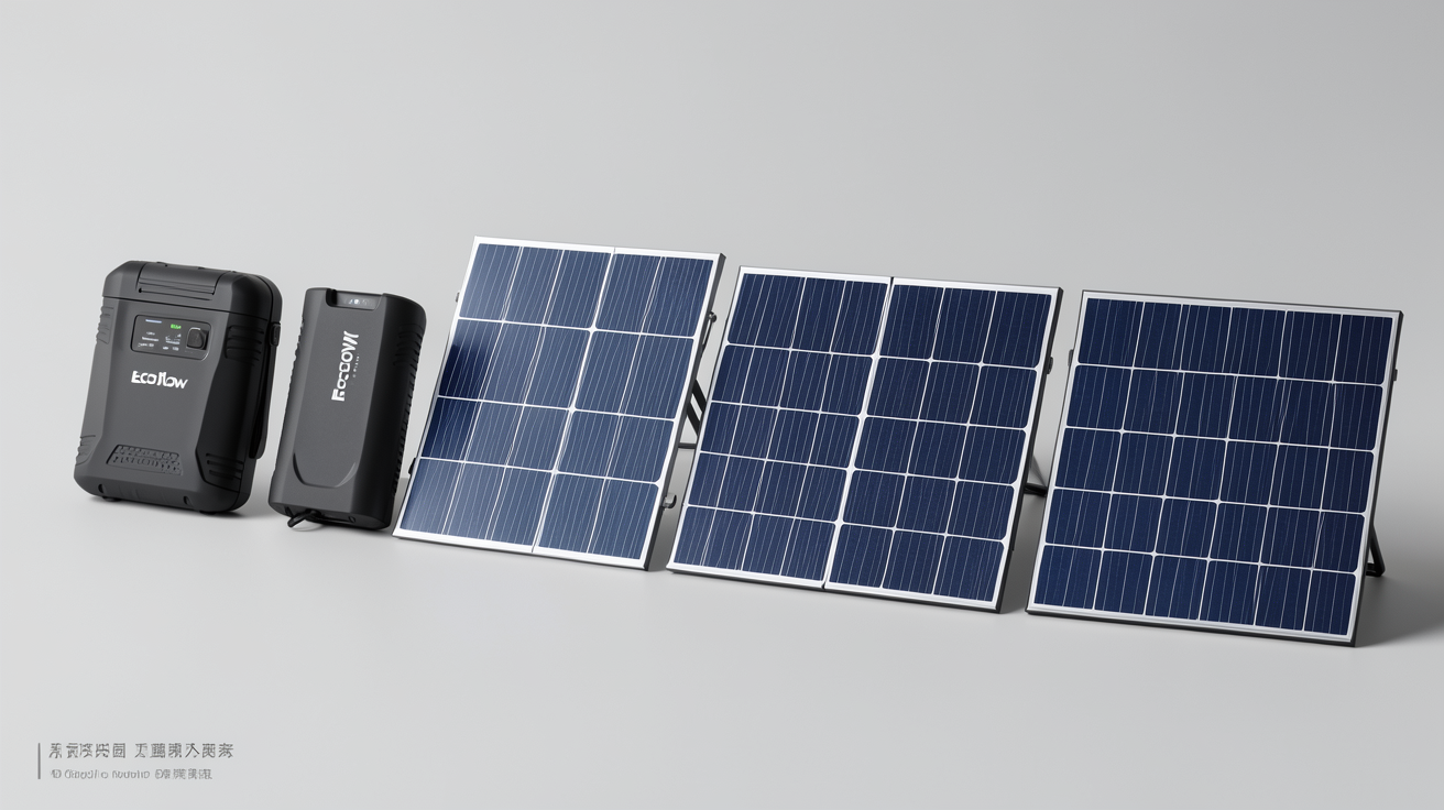 panneau EcoFlow présentant la typologie des panneaux solaires disponibles en 2024