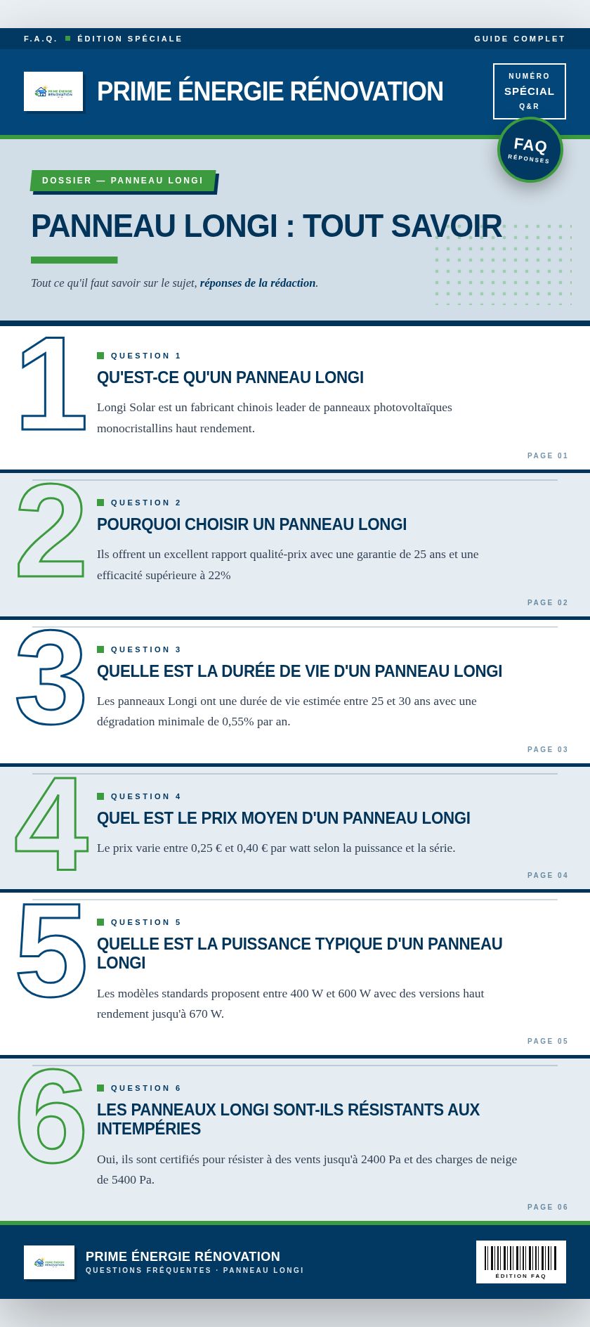 Infographie : Panneau Longi : tout savoir