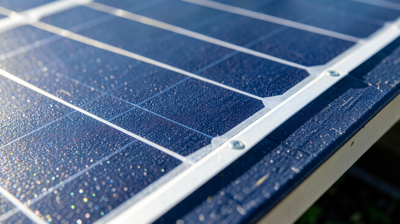 panneau photovoltaique 200w montrant les détails techniques des cellules solaires en gros plan