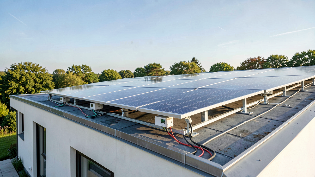 panneau photovoltaique 3kwc installation sur toit de maison moderne en 2026