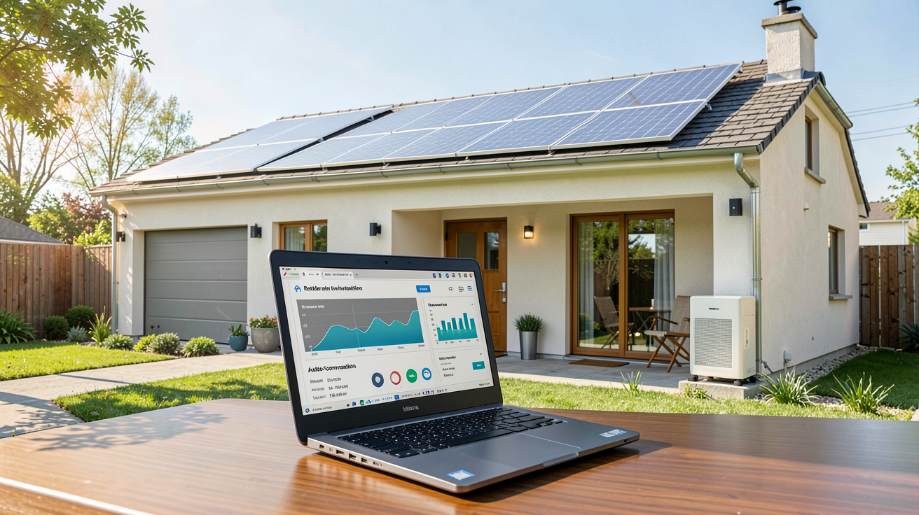 panneau photovoltaïque autoconsommation avec batterie pour une maison économe en énergie