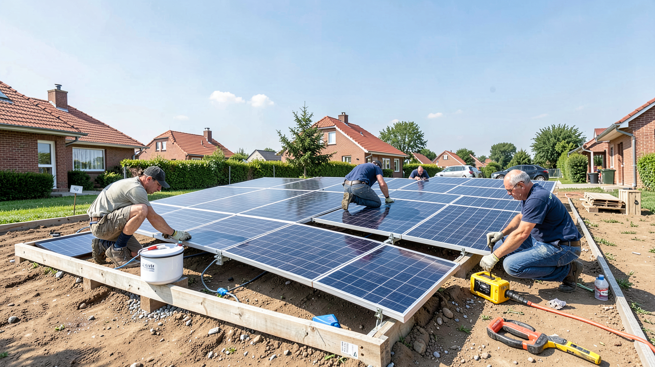 panneau photovoltaique autoconsommation avec batterie étapes d'installation