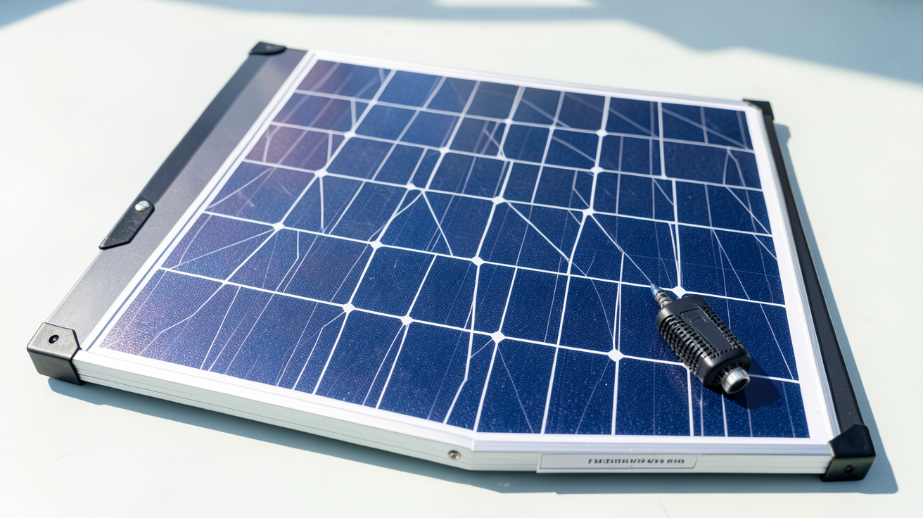 panneau photovoltaique avec micro onduleur faisant partie d'un kit solaire plug and play