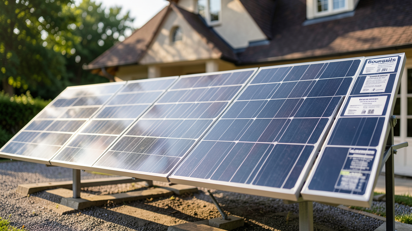 panneau photovoltaique bourgeois présentant une gamme de modèles, puissances et finitions variées