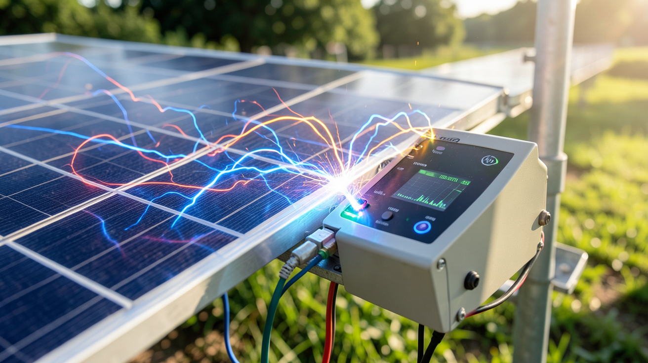 panneau photovoltaique courant continu ou alternatif montrant le rôle de l’onduleur dans la conversion du courant continu en alternatif