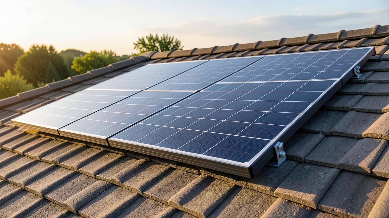 panneau photovoltaïque Eurener installé sur un toit résidentiel pour un comparatif de performances