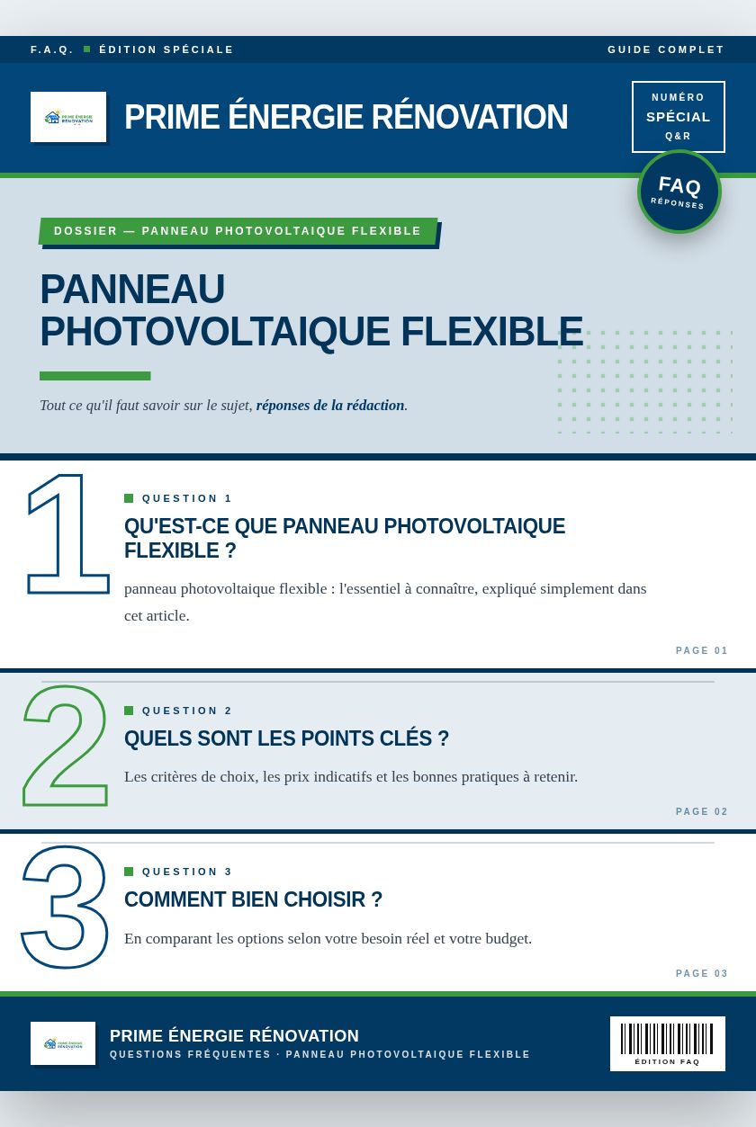 Infographie : panneau photovoltaique flexible