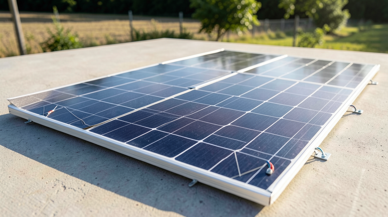 panneau photovoltaïque flexible montrant la technologie de base des cellules solaires souples
