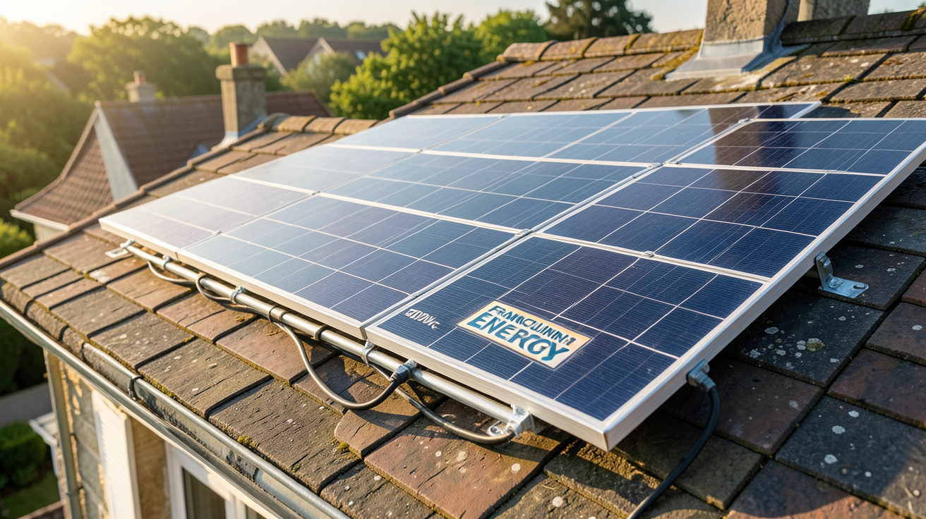 panneau photovoltaïque Francilienne Energy 500Wc installé sur le toit d'une maison francilienne
