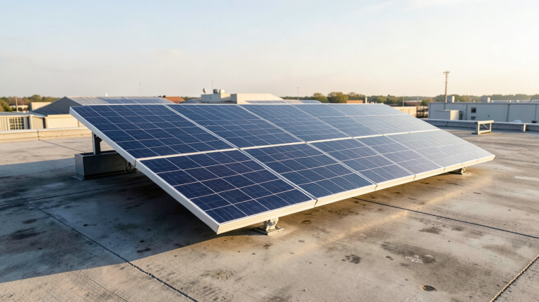 panneau photovoltaïque le plus puissant installé sur un toit industriel