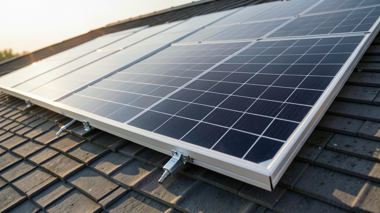panneau photovoltaïque le plus puissant installé sur un toit incliné pour maximiser la production d'énergie solaire