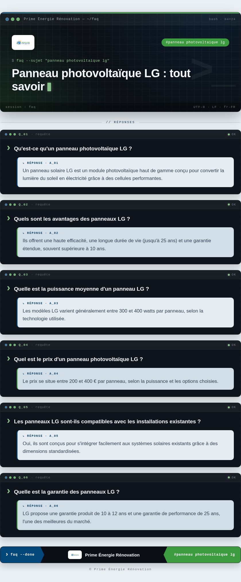 Infographie : Panneau photovoltaïque LG : tout savoir
