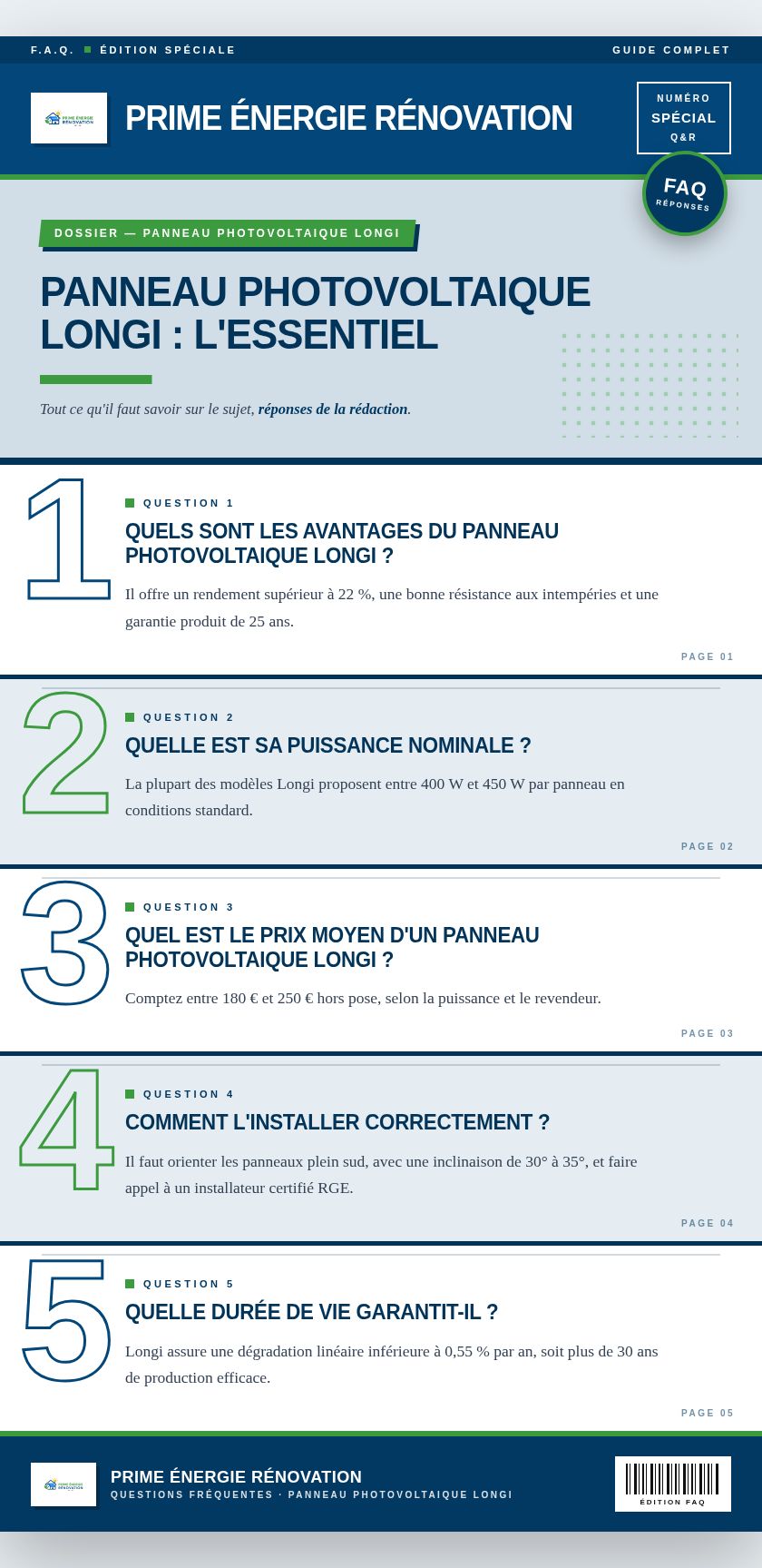 Infographie : Panneau photovoltaique Longi : l'essentiel