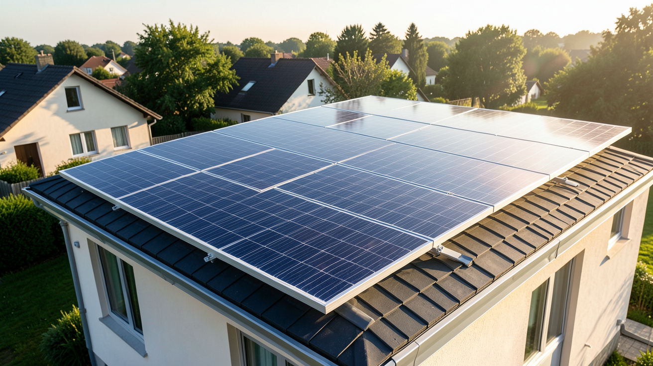 panneau photovoltaïque moderne installé sur le toit d'une maison individuelle pour un comparatif 2026