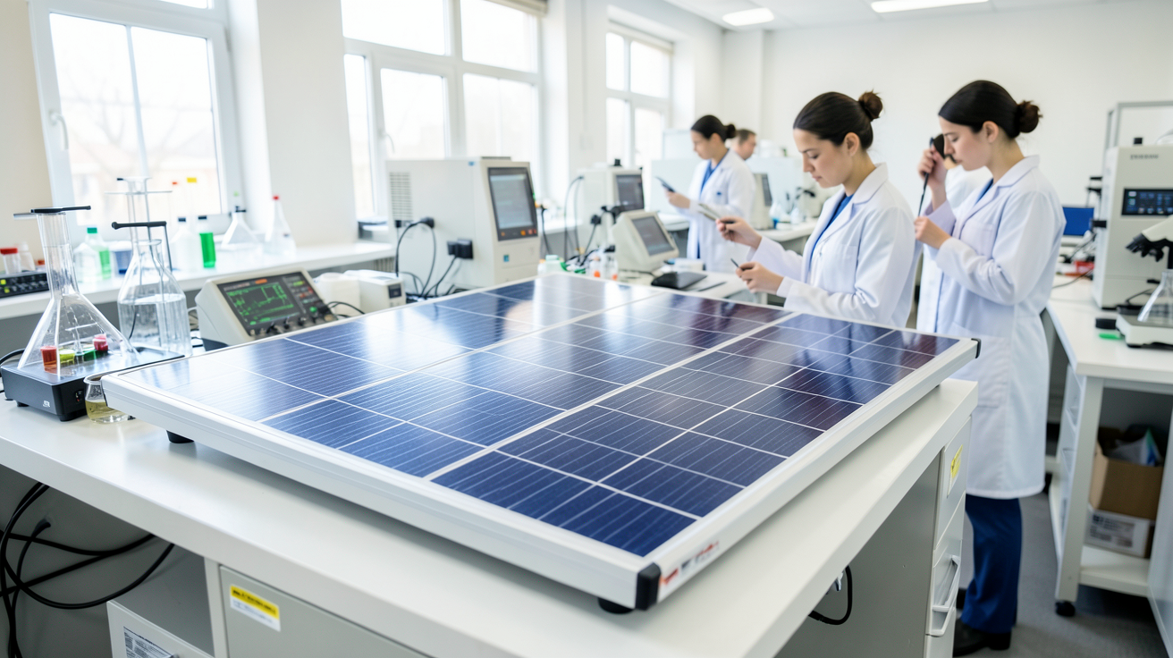 panneau photovoltaique perovskite montrant un rendement élevé en laboratoire
