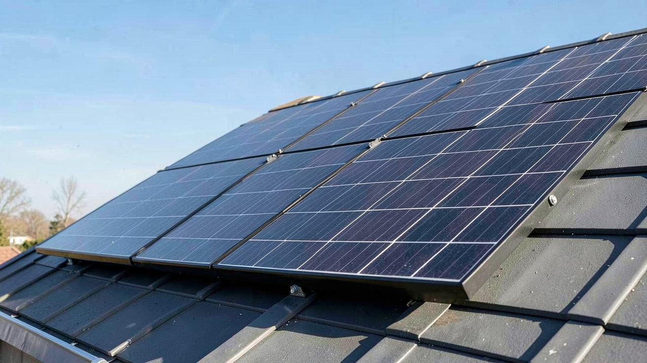 panneau photovoltaïque production d'électricité calcul de la production électrique sur un toit ensoleillé