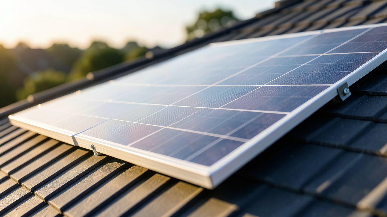 panneau photovoltaïque solar de marque premium installé sur un toit moderne pour un comparatif 2024