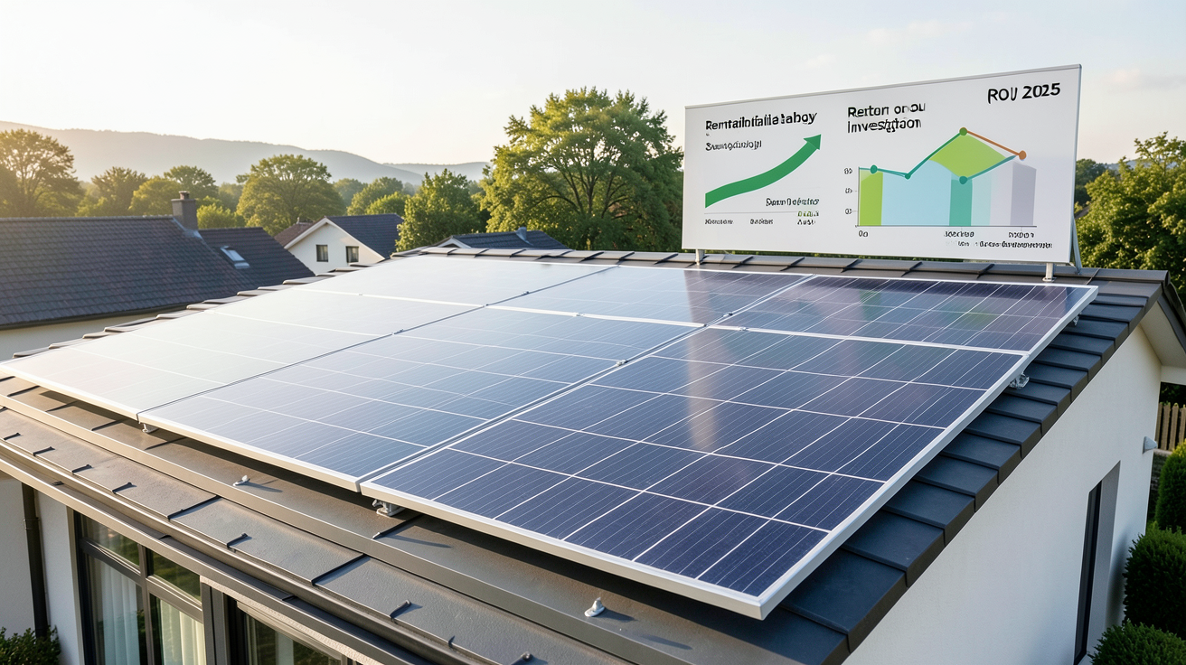 panneau photovoltaïque Sunology illustrant la rentabilité et le retour sur investissement (ROI) en 2025