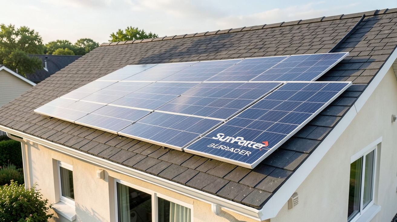 panneau photovoltaique sunpower kit autoconsommation installé sur toit résidentiel