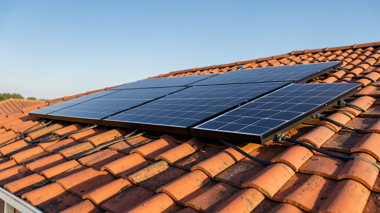 panneau photovoltaique sur toiture lors des étapes clés d'une installation réussie