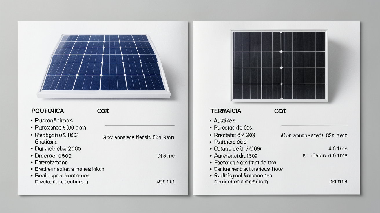 panneau photovoltaïque ou thermique : tableau comparatif détaillé des performances, coûts, durée de vie et entretien