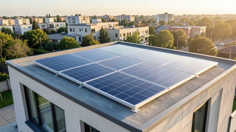 panneau photovoltaïque transparent installé sur le toit d'une maison moderne avec vue sur le prix et les détails techniques