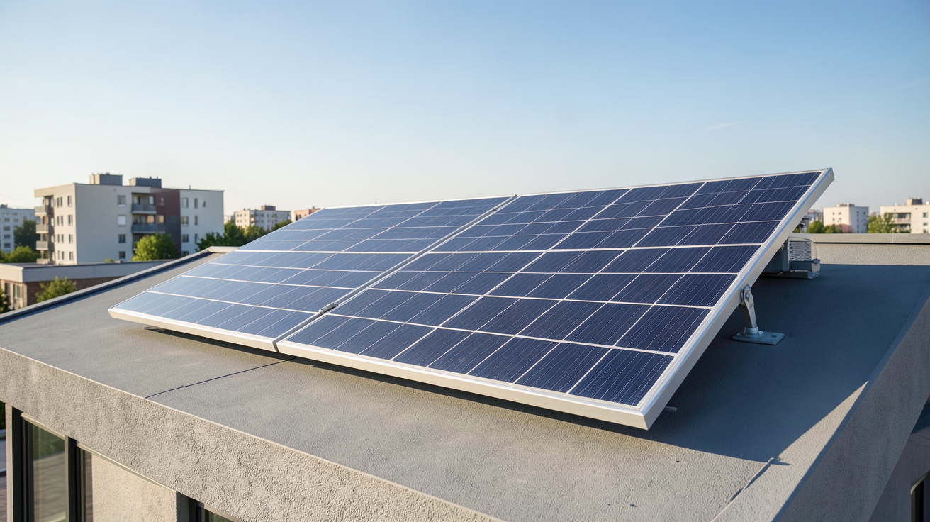 panneau Q CELLS avec technologie Q.ANTUM NEO installé sur toit résidentiel moderne
