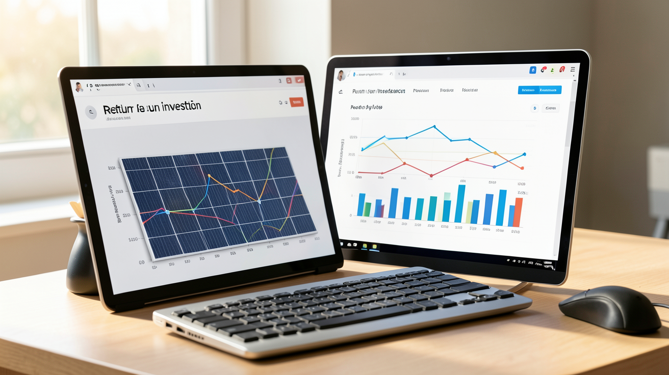 panneau so tableau de bord de suivi de performance et retour sur investissement pour installation solaire