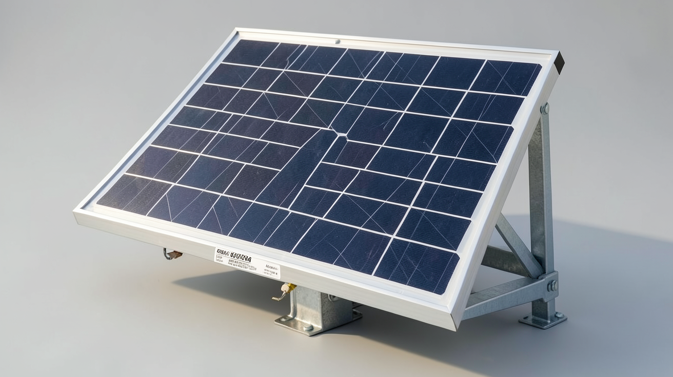 panneau solaire 100 watts monocristallin avec connecteurs MC4 et étiquette technique