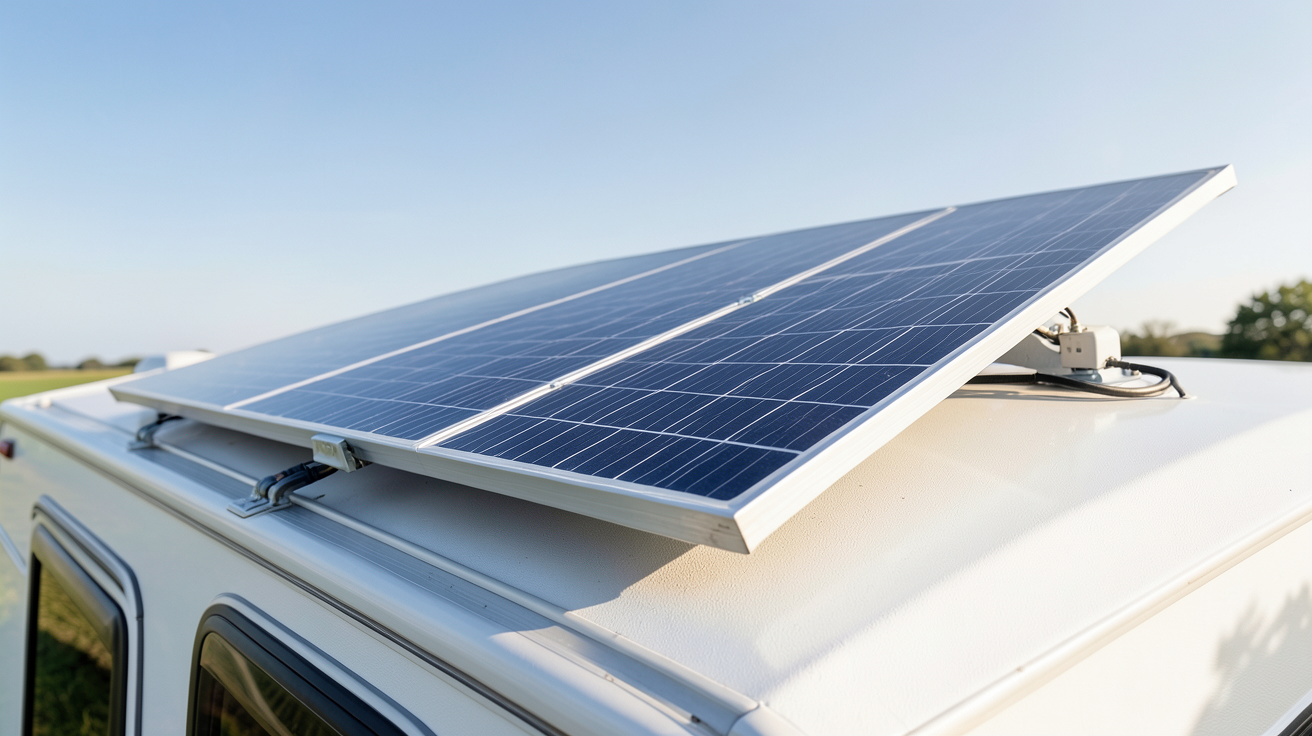 panneau solaire 100w camping car optimisation de la production avec orientation sud et inclinaison à 30 degrés
