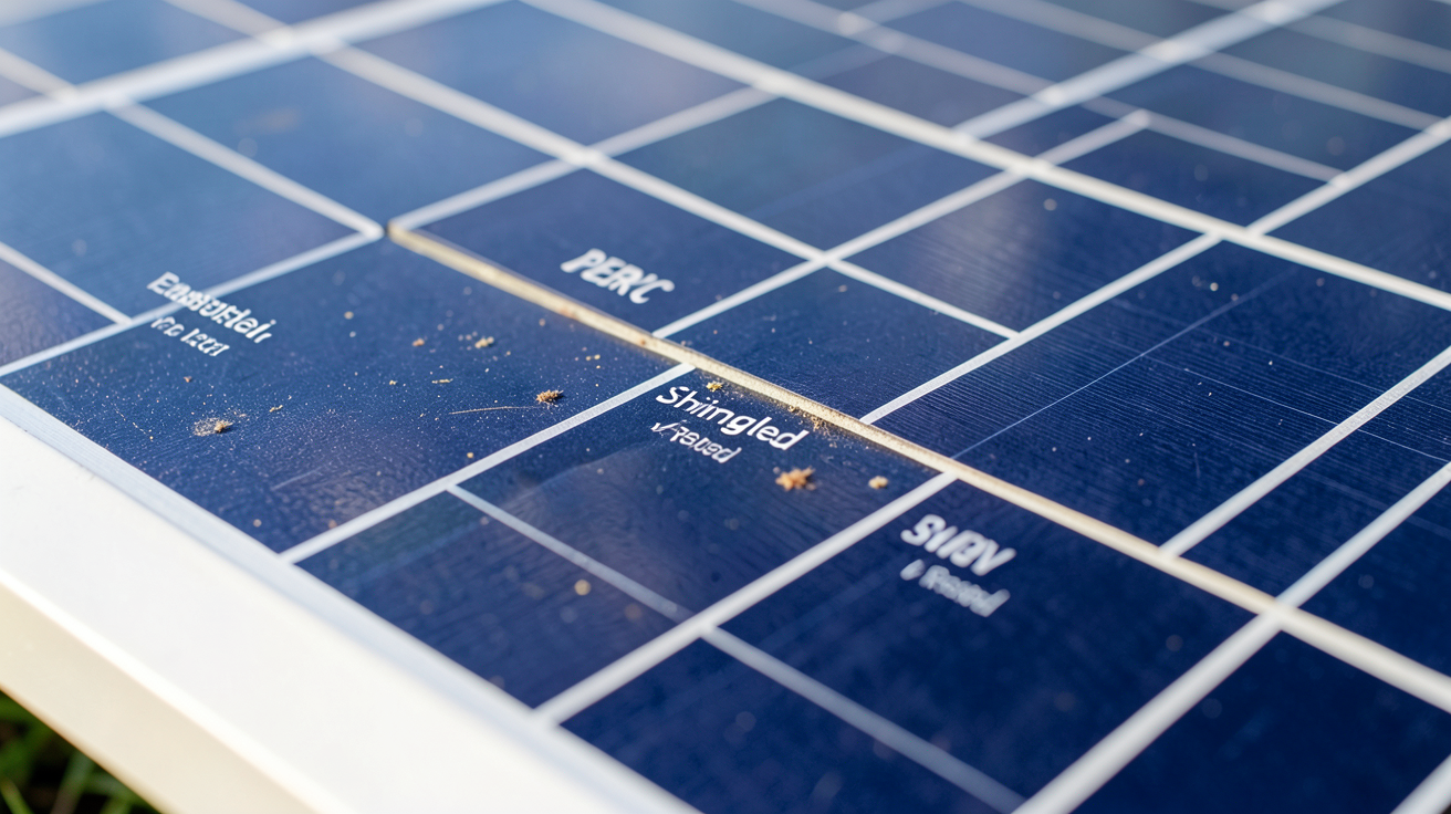 panneau solaire 12V 200W comparant les technologies PERC et Shingled