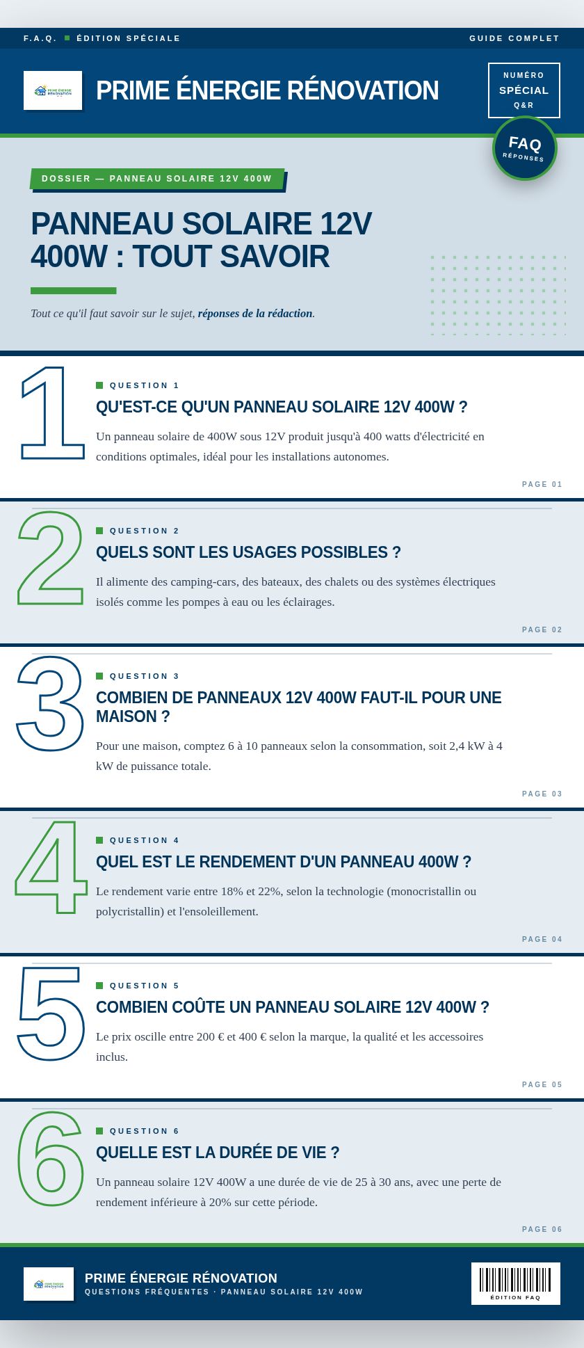 Infographie : Panneau solaire 12V 400W : tout savoir