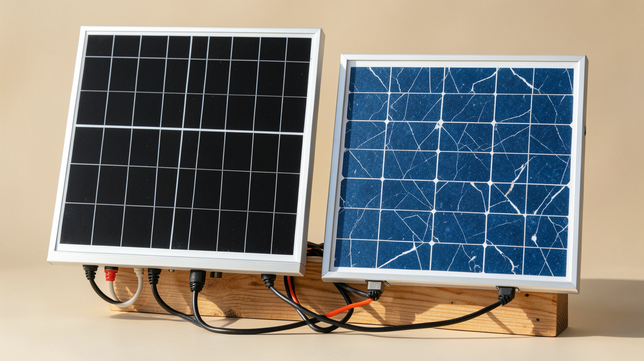 panneau solaire 150 watts comparaison monocristallin polycristallin