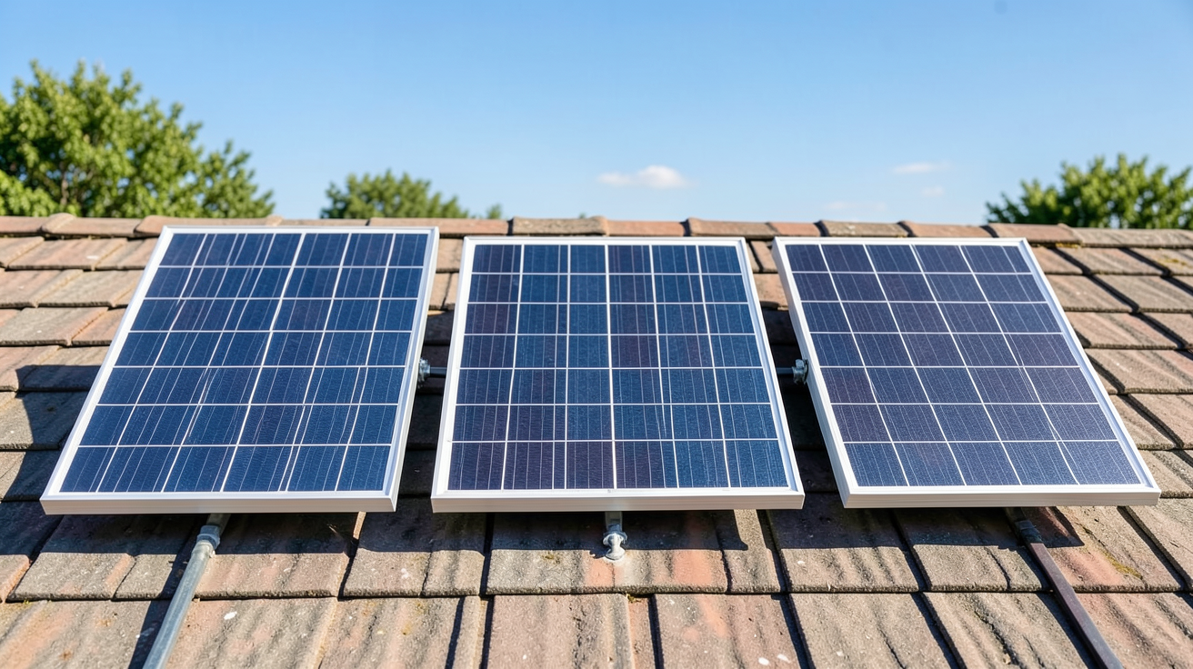 panneau solaire 20w montrant les trois types de panneaux de 20 W : monocristallin, polycristallin et amorphe