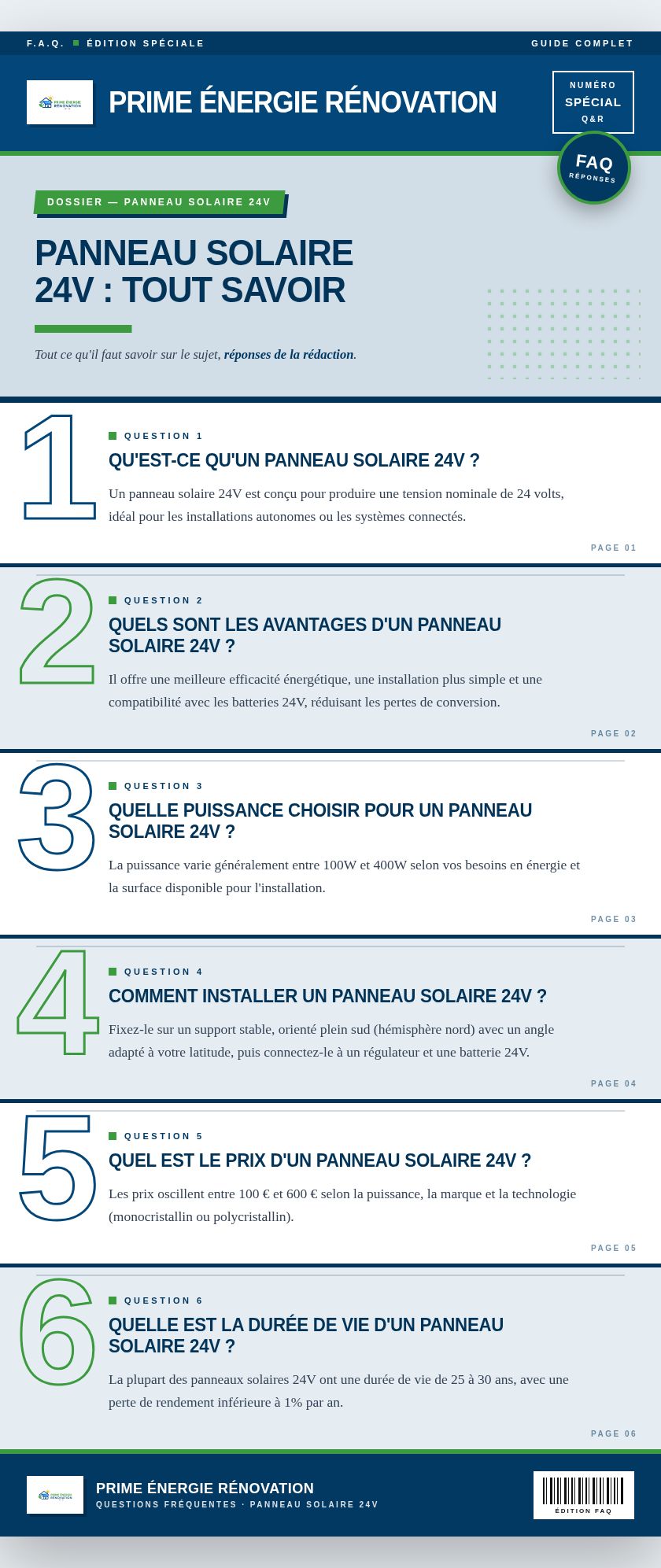Infographie : Panneau solaire 24V : tout savoir