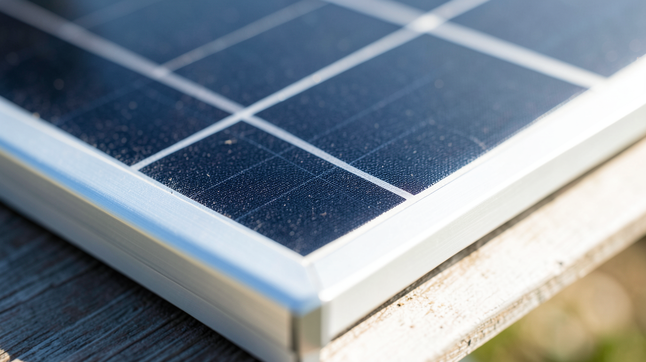 panneau solaire 250w 12v montrant ses composants techniques et ses cellules photovoltaïques de haute précision