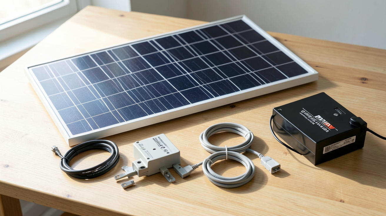 panneau solaire 300w 220v kit complet avec composants de montage et onduleur