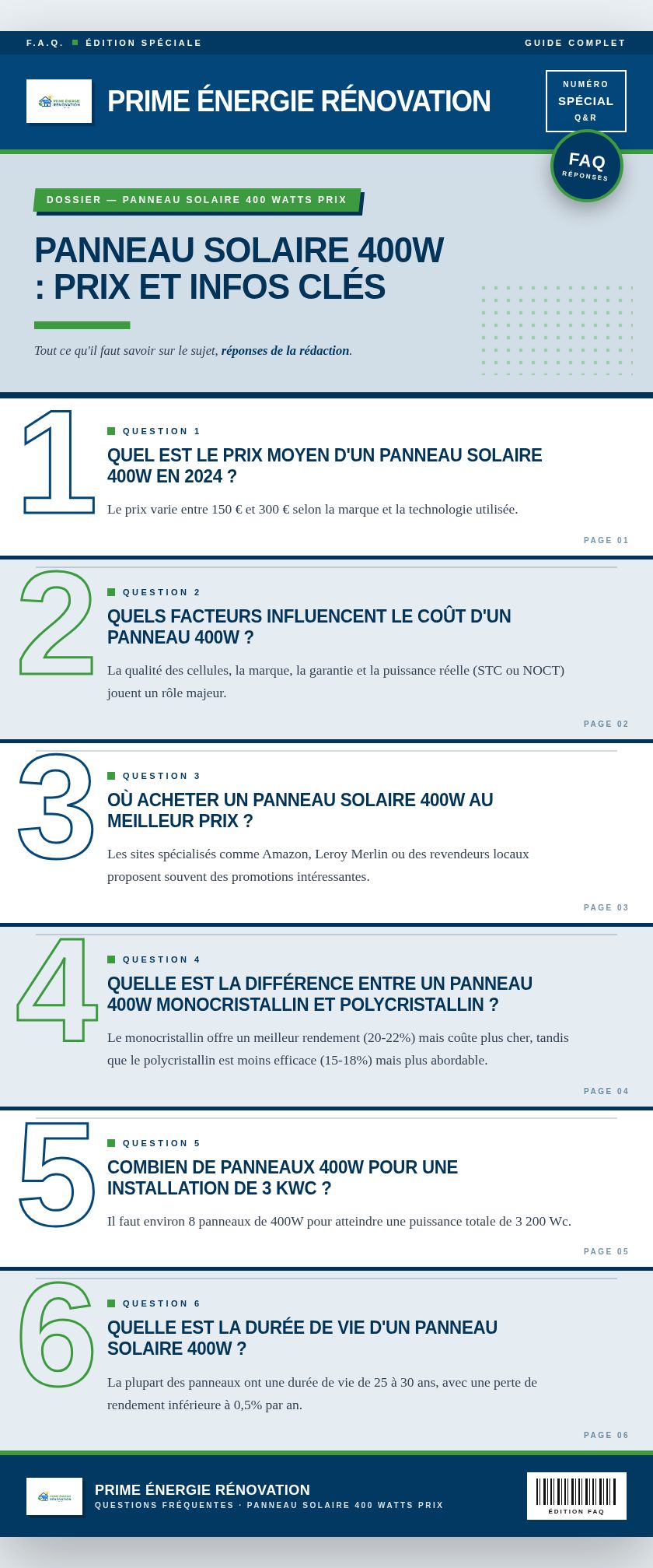 Infographie : Panneau solaire 400W : prix et infos clés