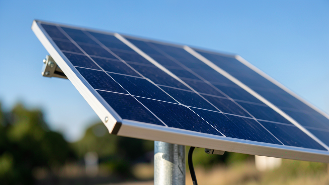 panneau solaire 48V de haute performance posé sur un support métallique