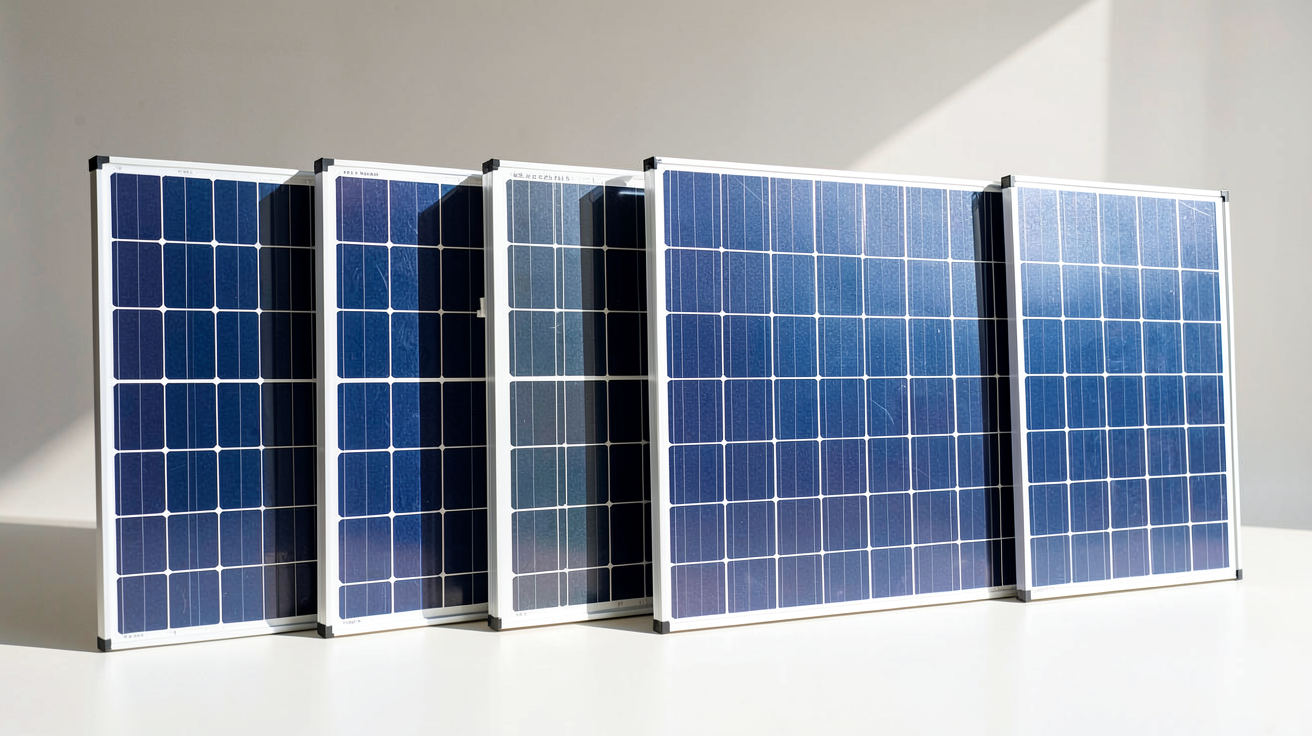 panneau solaire 500w prix comparatif des meilleures marques de panneaux 500W en 2025 montrant plusieurs panneaux alignés sous le soleil
